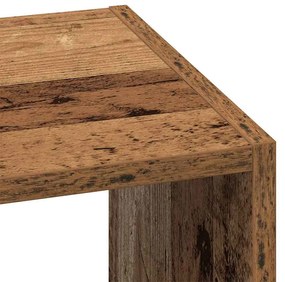 antik fa színű szerelt fa könyvespolc halmozható 30 x 30 x 80cm