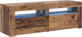 vidaXL antik fa színű szerelt fa TV-szekrény LED-ekkel 120x35x40 cm