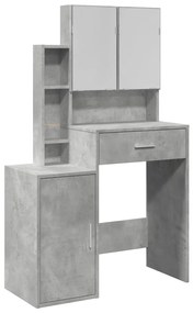betonszürke fésülködőasztal szekrénnyel 80 x 35 x 132 cm