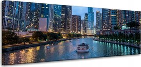 Vászonkép Chicago építészet 120X40 cm