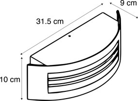 Modern fali lámpa sötétszürke IP44 - Sapphire Deluxe