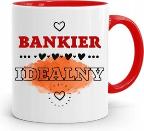 Bankárnak Piros Bögre Születésnapi Ajándék fényképes nyomtatással