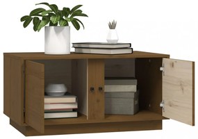 vidaXL mézbarna tömör fenyőfa dohányzóasztal 80 x 50 x 40 cm