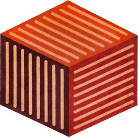 Piros kocka speciális formájú szennyfogó szőnyeg