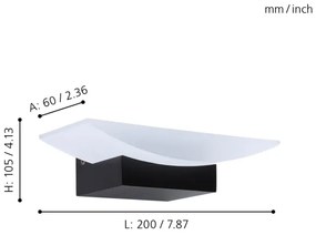 Eglo 98888 - LED fali lámpa METRASS LED/5,6W/230V