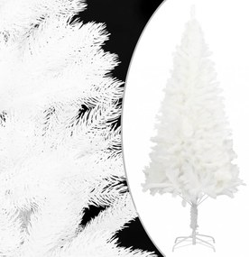 fehér megvilágított műkarácsonyfa gömb szettel 120 cm