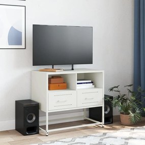 fehér acél TV-szekrény 68 x 39 x 60,5 cm