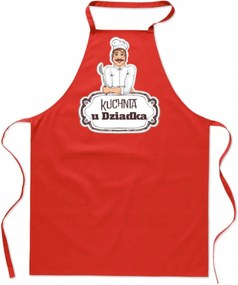 Konyhai Kötény piros Konyha A Nagypapánál ajándék FA_427_cw