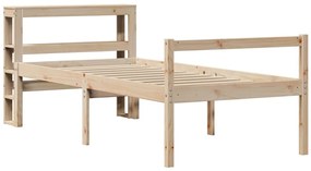 tömör fenyőfa ágy időseknek fejtámlával 100 x 200 cm