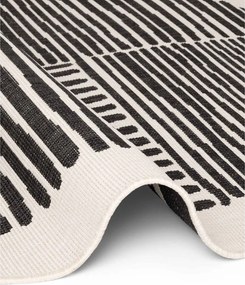 Fekete-krémszínű kerek kültéri-beltéri szőnyeg ø 160 cm Haringey Bounds – Ted Baker