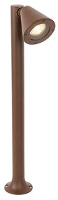 Modern kültéri oszloplámpa rozsdabarna 60 cm IP44 állítható - Ciara