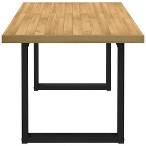 Étkezőasztal NOAIN U alakú lábak 160x90x75 cm tömör fa fenyőfa