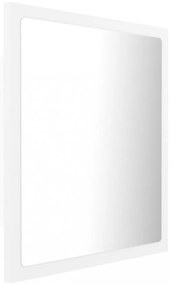 fehér akril LED-es fürdőszobai tükör 40 x 8,5 x 37 cm