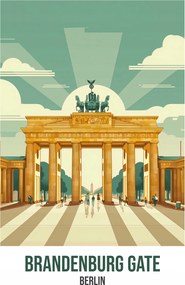 Poszter 75x100cm Brandenburg Gate, Berlin
