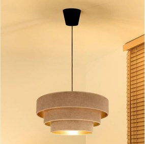 BRILAGI - LUNETA függeszték kábellel 1xE27/60W/230V, átm. 40 cm, bézs/arany