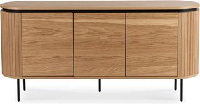 Komód 160 cm méretben, háromajtós kivitelben, tölgy színben BECK