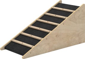 PawHut Kutyalépcső, Kutyakocsi Lépcső, Csúszásmentes Kutyabejáró Közepes Kutyák Számára 20 kg-ig, 90 x 40 x 45 cm | Aosom