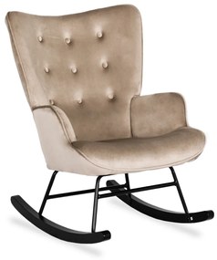 Bézs Hintafotel Bársony Kárpittal. ELIS