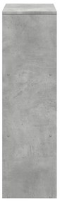 3 szintes betonszürke fa térelválasztó könyvespolc 99x29x99 cm