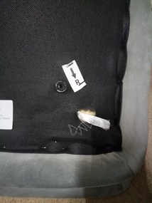 AKCIÓ Szürke bársony étkezőszék LIBRA fekete lábakkal II. minőség