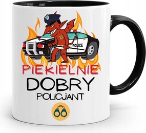 Fekete Bögre Pokolian Jó Rendőr Ajándék fényképes nyomtatással