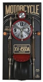 Retro motoros nagyméretű falikép falióra 60x18x120 cm MOTORCYCLE