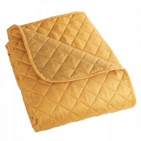 Dekoratív ágytakaró Fenyő 170x210 cm Mustársárga