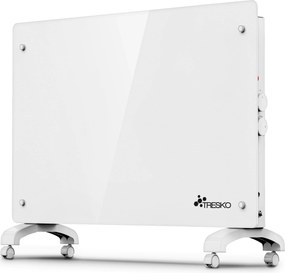 Tresko Üveg konvektoros radiátor 2000 W GPH-20 Fehér, Padló/falra Szerelhető