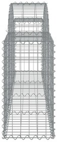 3 db íves horganyzott vas gabion kosár 200x30x60/80 cm