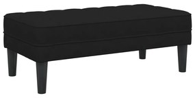 Pad Fekete 113x57x39 cm Velúr