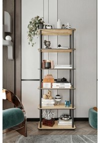Rect Oak polc, 6 polc