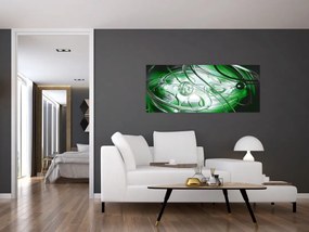 Zöld absztrakt kép (120x50 cm)