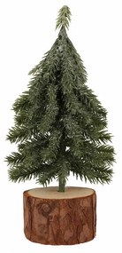 Karácsonyi dekoráció Fa egy tuskón, 19 cm, 2 db-osszett