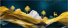 Kép - Szarvas a tájban (120x50 cm)