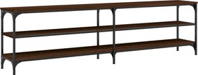 vidaXL barna tölgyszínű szerelt fa és fém TV-szekrény 180x30x50 cm