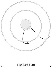 Thoro TH.268 - RIO LED csillár 80W, 230V, CRI95, 4000K, arany