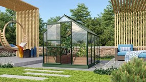 üvegház VITAVIA VENUS 5000 tiszta üveg 3 mm zöld színű LG1032