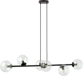 Emibig modern függeszték rossi fekete átlátszó emi874/6