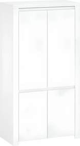 Szekrény 4D, fehér fényes, LINDY