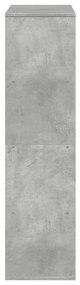betonszürke szerelt fa könyvespolc 100 x 33 x 125,5 cm