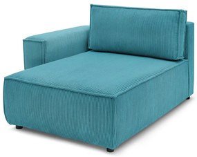 Kék kordbársony kanapé modul (bal oldali) Nihad modular – Bobochic Paris