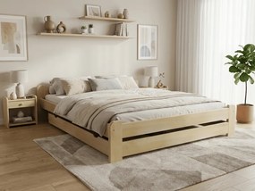 Emily ágy 120 x 200 cm, fenyőfa Ágyrács: Lamellás ágyrács, Matrac: Sommera 18 cm matrac