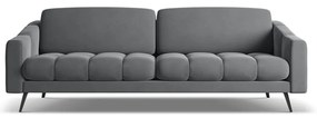 Szürke bársony kanapé 238 cm Nalu – Makamii