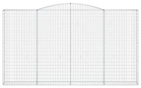 5 db íves horganyzott vas gabion kosár 400x30x220/240 cm