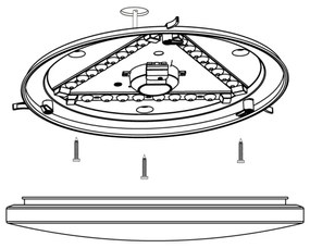 Eglo 97872 - LED Mennyezeti lámpa FRANIA LED/14,6W/230V