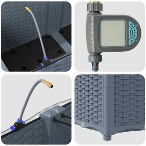 Kerti ültetők Világosszürke 80 x 40 x 37.5 cm Acél