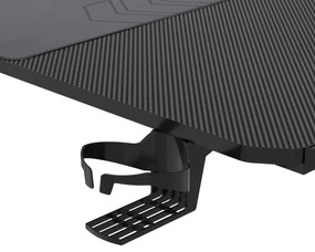 Gaming asztal FALCON LED RGB háttérvilágítással 156x60 cm fekete