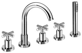 Sapho - AXIA 5-lyukas kádcsaptelep, polírozott króm