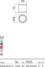 REDO 90349 XILO Modern Kültéri Mennyezeti Lámpa LED IP54
