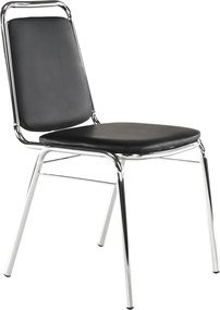 Szék tárgyalóterembe, fekete textilbőr, ZEKI